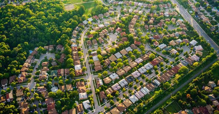 Luftbild einer Siedlung | Immobilienbewertung