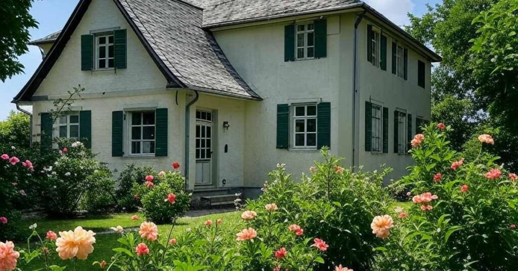 Ein großes aber schon älteres Altbauhaus