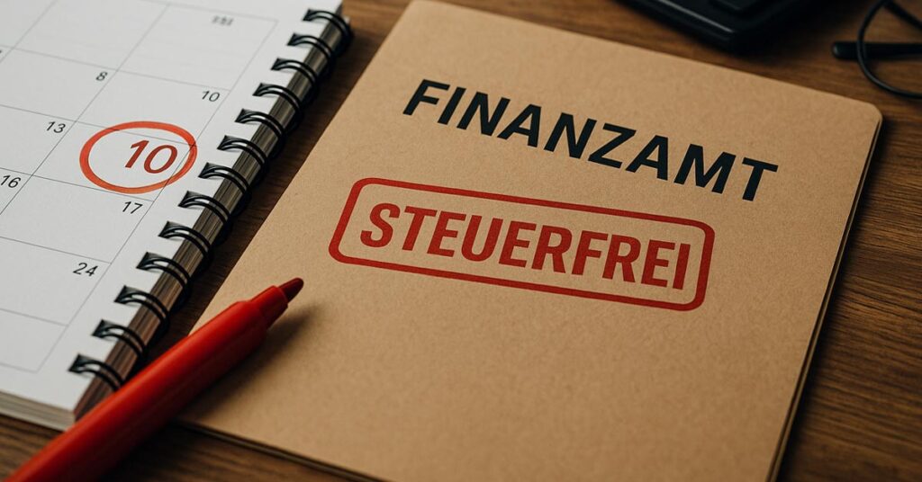 ein Bild mit Unterlagen einer haptischen, analogen Steuererklärung in Papierform